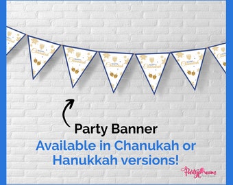 Chanukah Hannukah PRINTABLE Party Banner