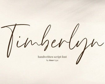 Timberlyn Font, Cricut Font, Display Font, Fonts For Cricut, Script Font, Wedding Font, Handwritten Font, Crafting Font, Casual Font