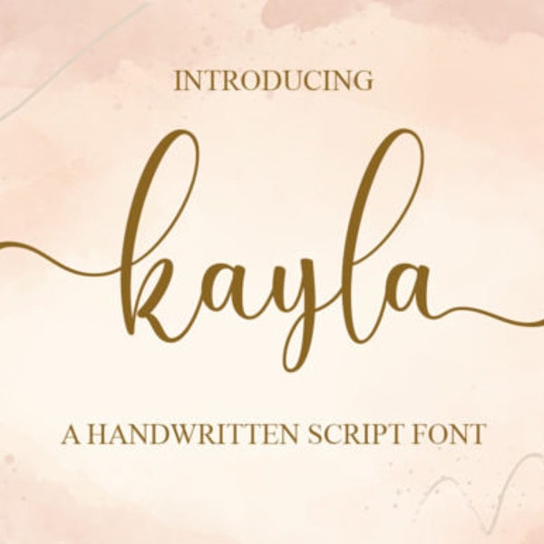Kayla Font, Beautiful Font, Cricut Font, Script Font, Vintage Font, Retro Calligraphy, Classic Font, Elegant Font, Handwritten Font
