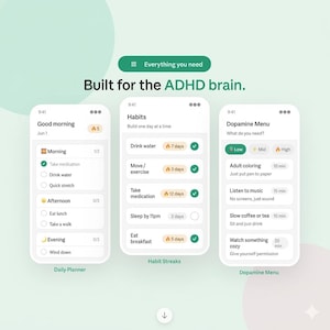 ADHD Life Planner Web App | Daily Planner, Habit Tracker, Focus Timer (Digital Download)