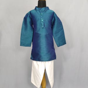 Boys Silk Kurta with Pyjama Bottom, Indian Ethnic Kurta Pajama for Boys, Age 0 to 10, Toddler Kurta, Baby Kurta Set