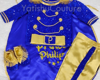 Prince Costume, 1st Birthday Baby Boy Outfit, Sequin Velvet King Theme Toddler Clothes