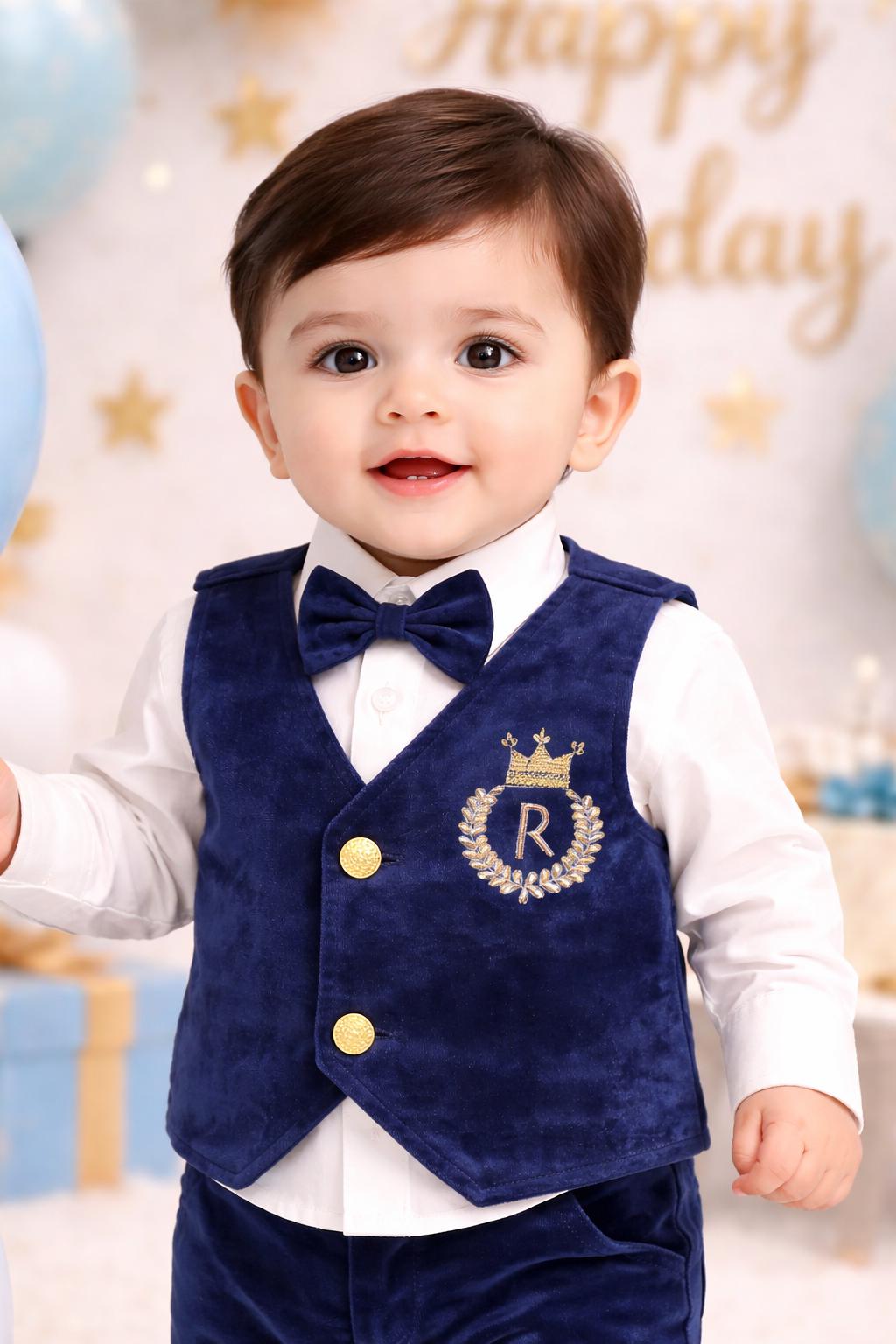 Baby Boy First Birthday Outfit, Personalized Name Ring Bearer Suit, Toddler  Cake Smash Outfit - Etsy
