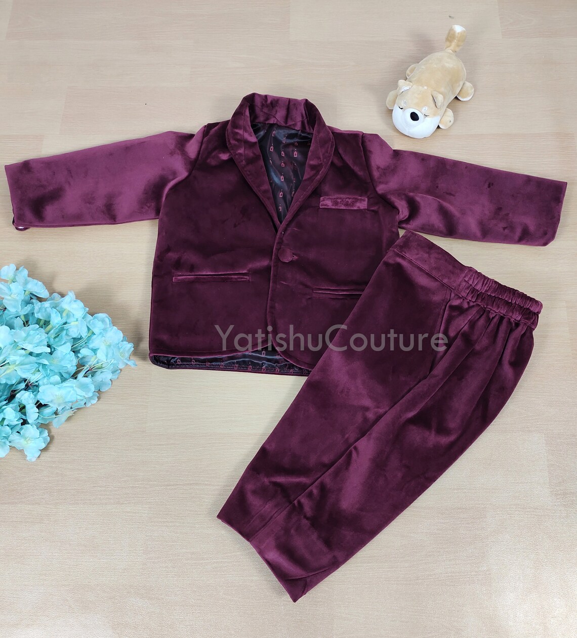 Navy Burgundy Boy Set