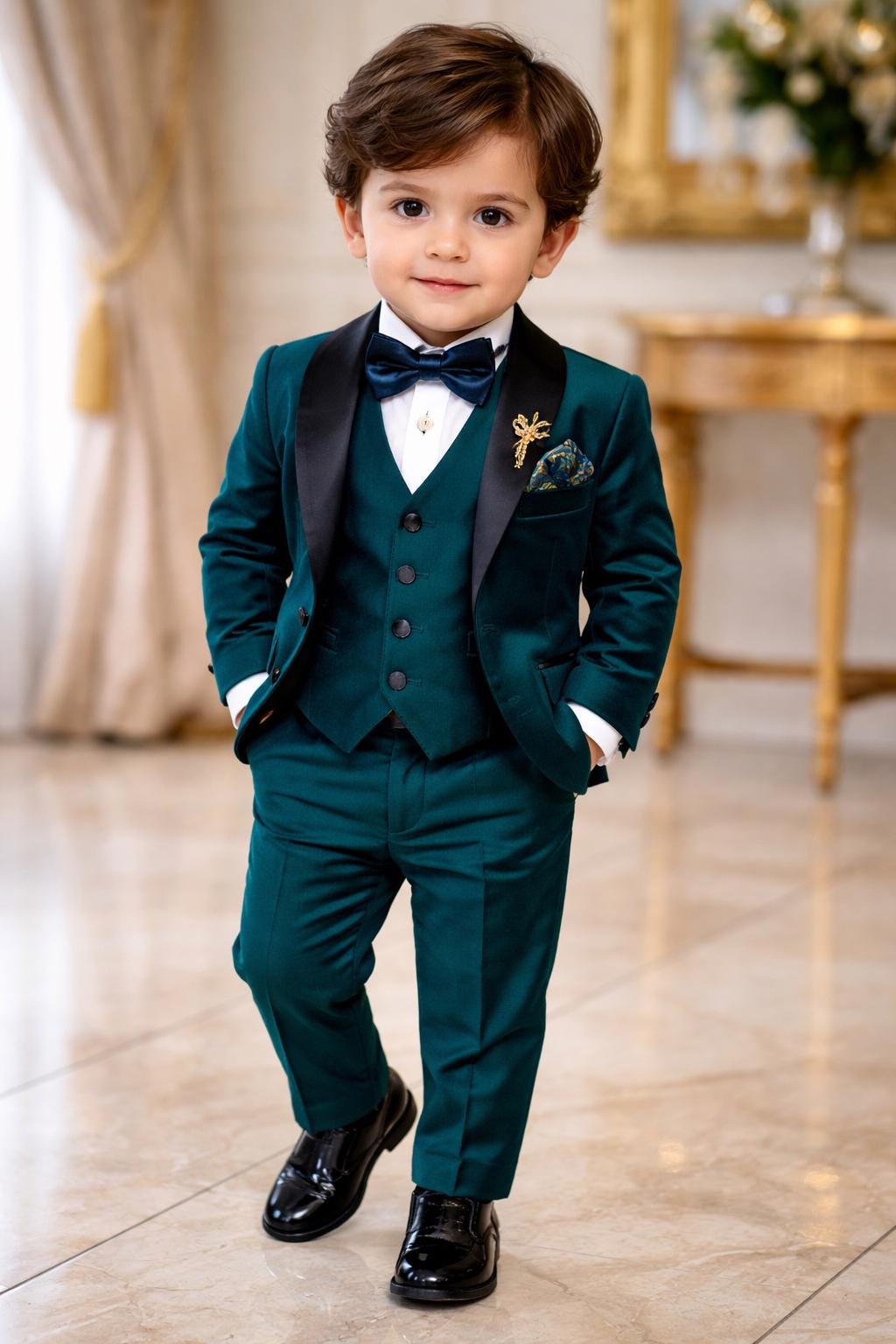 Tuta Da Ragazzo Tween Aderente, 4 Pezzi, Abo Formale Per