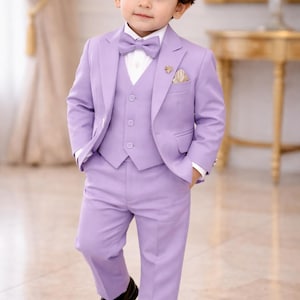 Lavender Boys Suit | Kids Formal Wear | Boy Party Outfit | Custom Made Wedding Suit