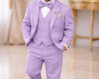 Lavender Boys Suit | Kids Formal Wear | Boy Party Outfit | Custom Made Wedding Suit