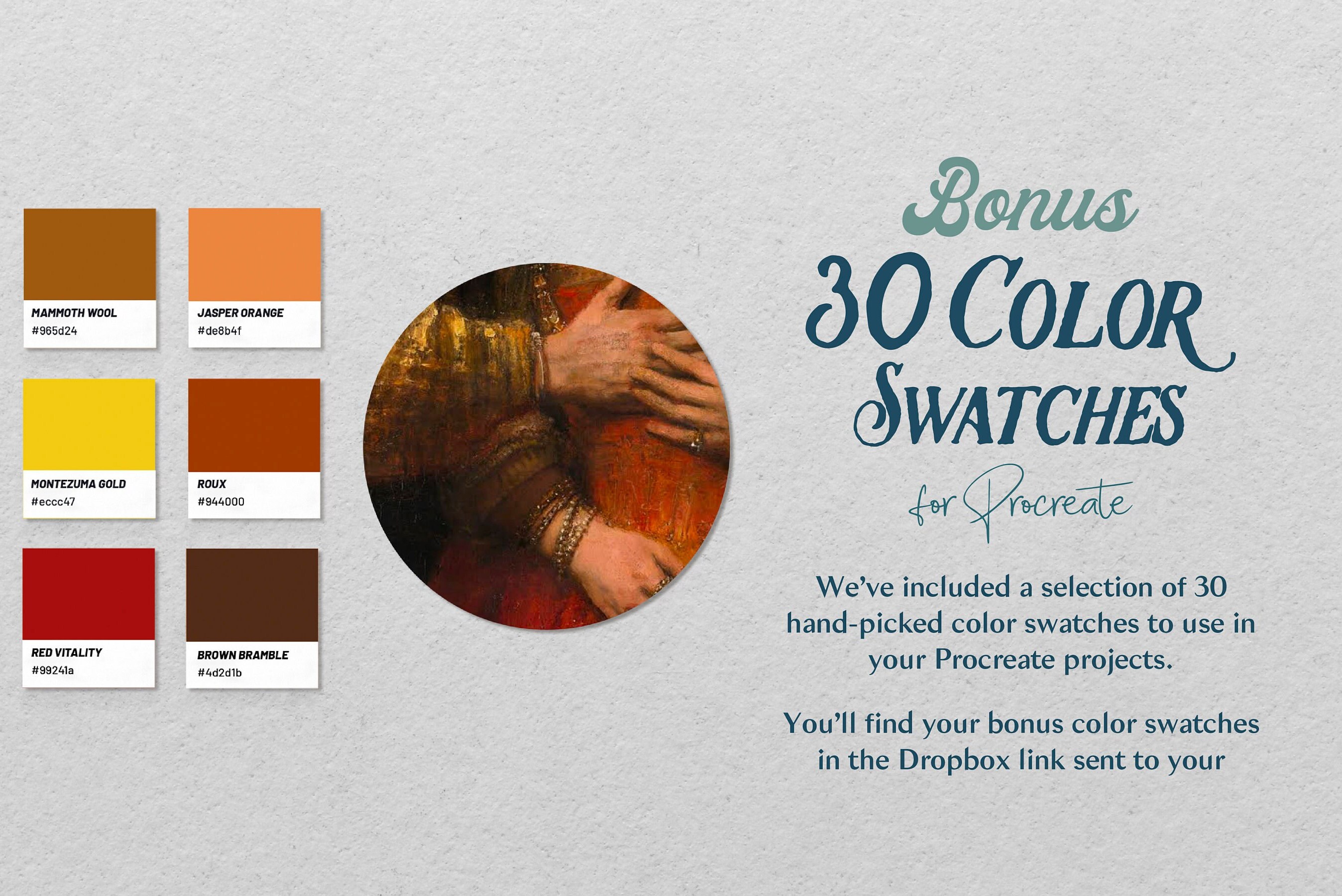 50 Classical Oil Procreate Brushes Realistic Oil Painting, Inspired by