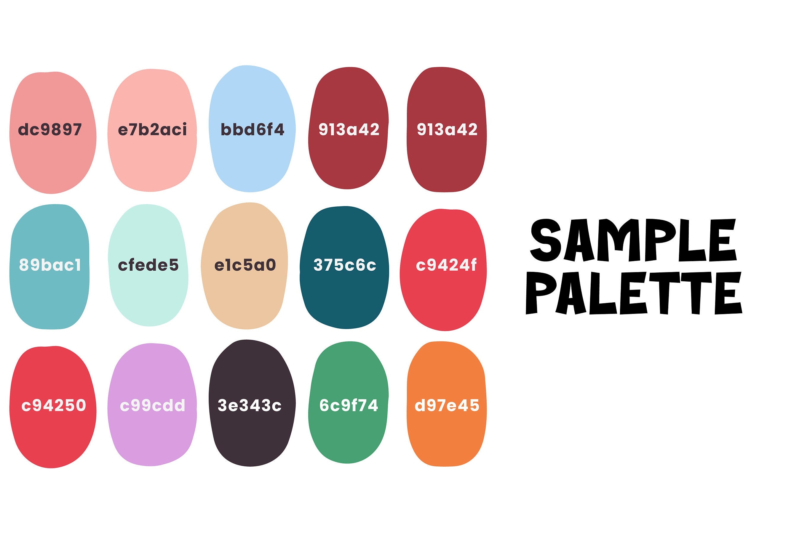 Manga Color Palettes for Color Swatches Etsy