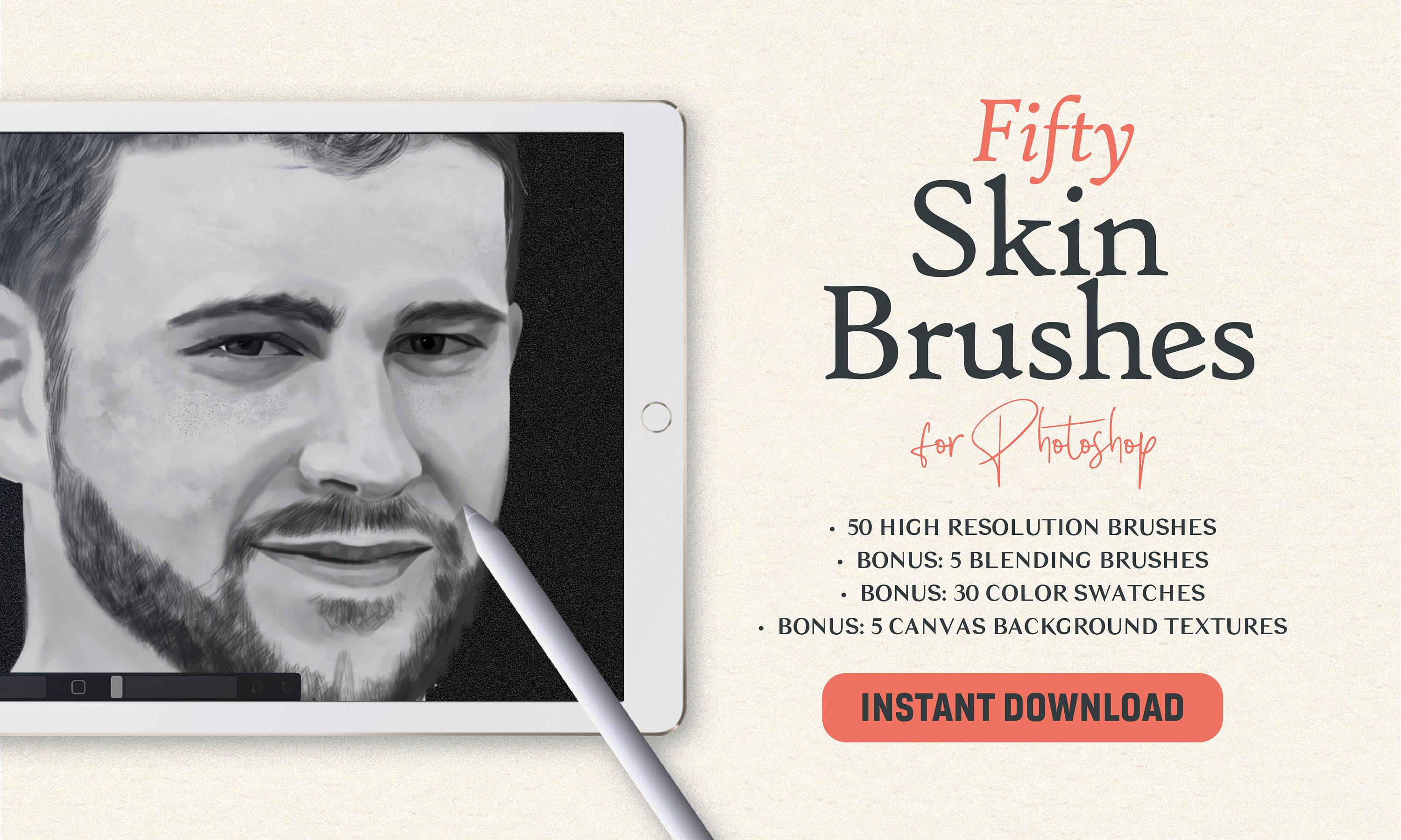 50 Skin Brushes Skin Brushes, Pore Brushes, Freckles Brush