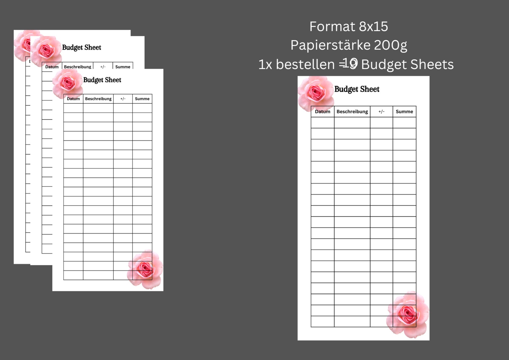 Budget Sheets Etsy