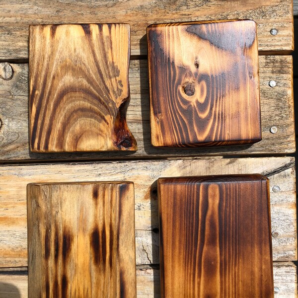 Reclaimed Wood, Wood Slab Drink Coasters, Rustic Drink Coasters, End Cut Coasters, Rustic Decor