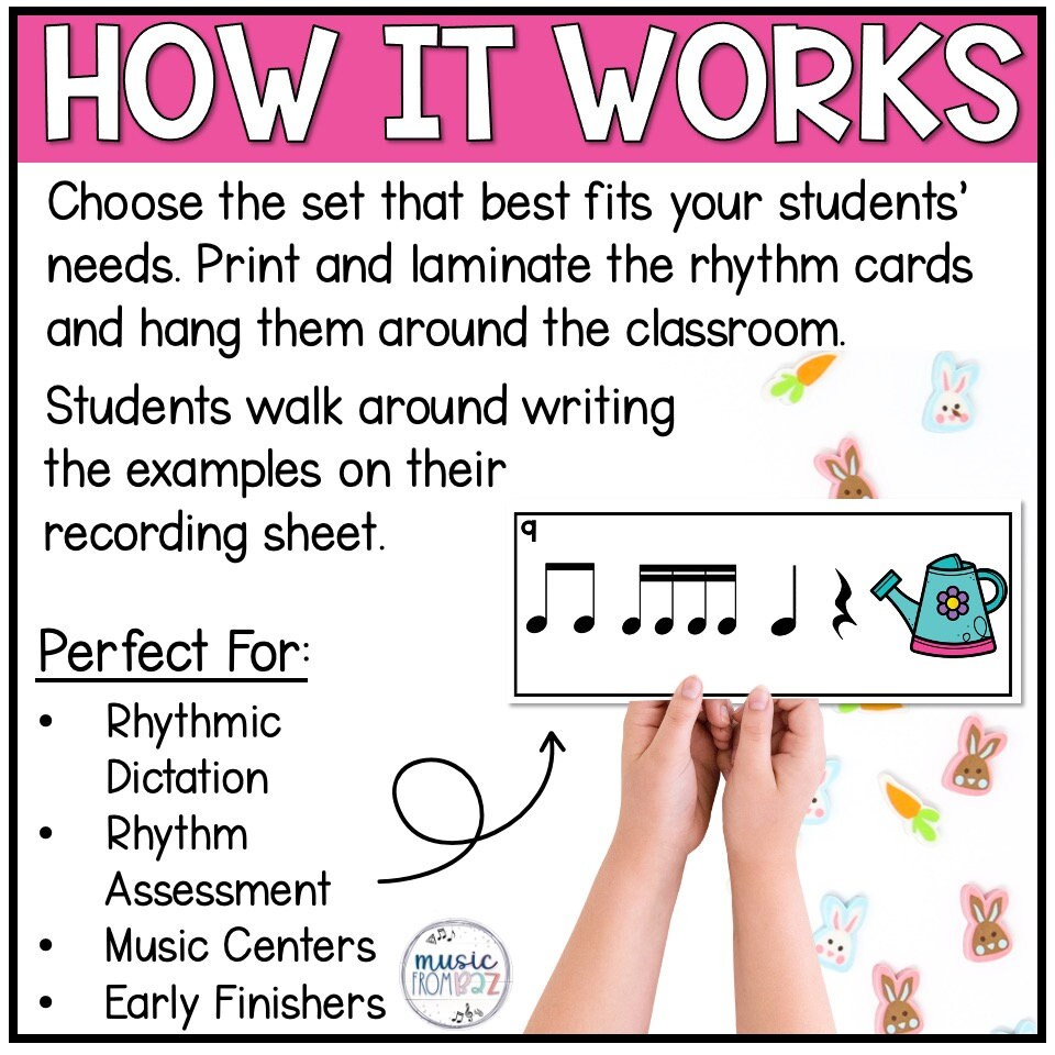 Spring Music Activities Rhythm Write the Room Elementary Music Lessons ...