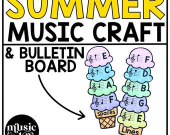 Summer Music Craft Music Bulletin Board Summer Music Sub Plans Treble Clef