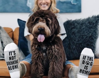 Dog saying socks for dog moms and dog dads.  Fur baby parent socks.