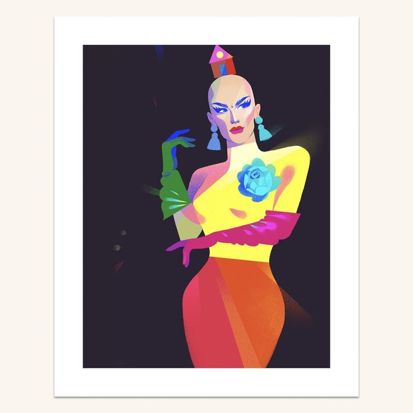 Sasha Velour 'Rainbow' Art Print