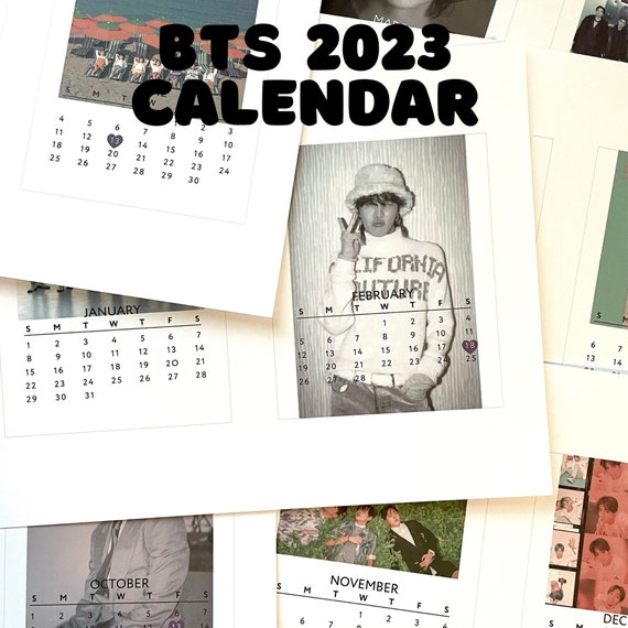 BTS 2023 Calendar BTS Vertical Desk Calendar BTS Desk - Etsy