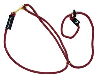 Personalized Hands Free Slip Dog Leash Signature Rope- Made In USA - Multiple sizes, colors, and lengths available!