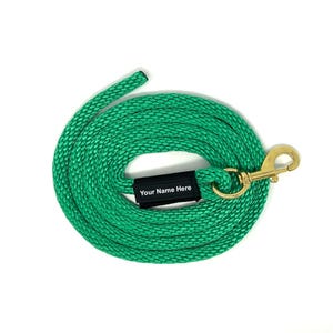Personalized Horse Lead with Heavy-Duty Brass Snap Solid Braid Rope - Made in the USA! Multiple sizes available