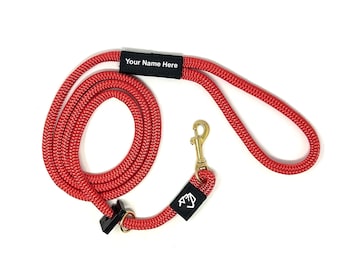 Personalized 'Dual Purpose' Dog Leash Premium Rope - Made in the USA! Multiple sizes and lengths available!