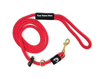 Personalized Dual Purpose Dog Leash Signature Rope - Made In USA - Multiple colors, sizes, and lengths available!