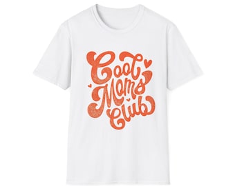 Cool Moms Club-T-shirt | T-shirt met verweerd retro-schrift