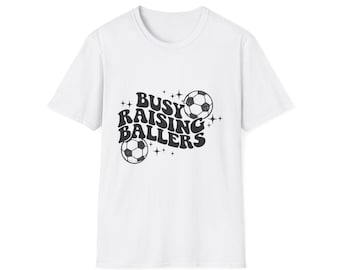 Druk bezig met het opheffen van Ballers T-shirt | Soccer Mom Dad T-shirt, kindervoetbalshirt voor ouders