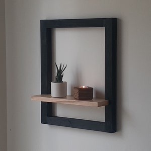 Decorative frame with enclosed shelf, Shelf with frame, hand made furniture and decor
