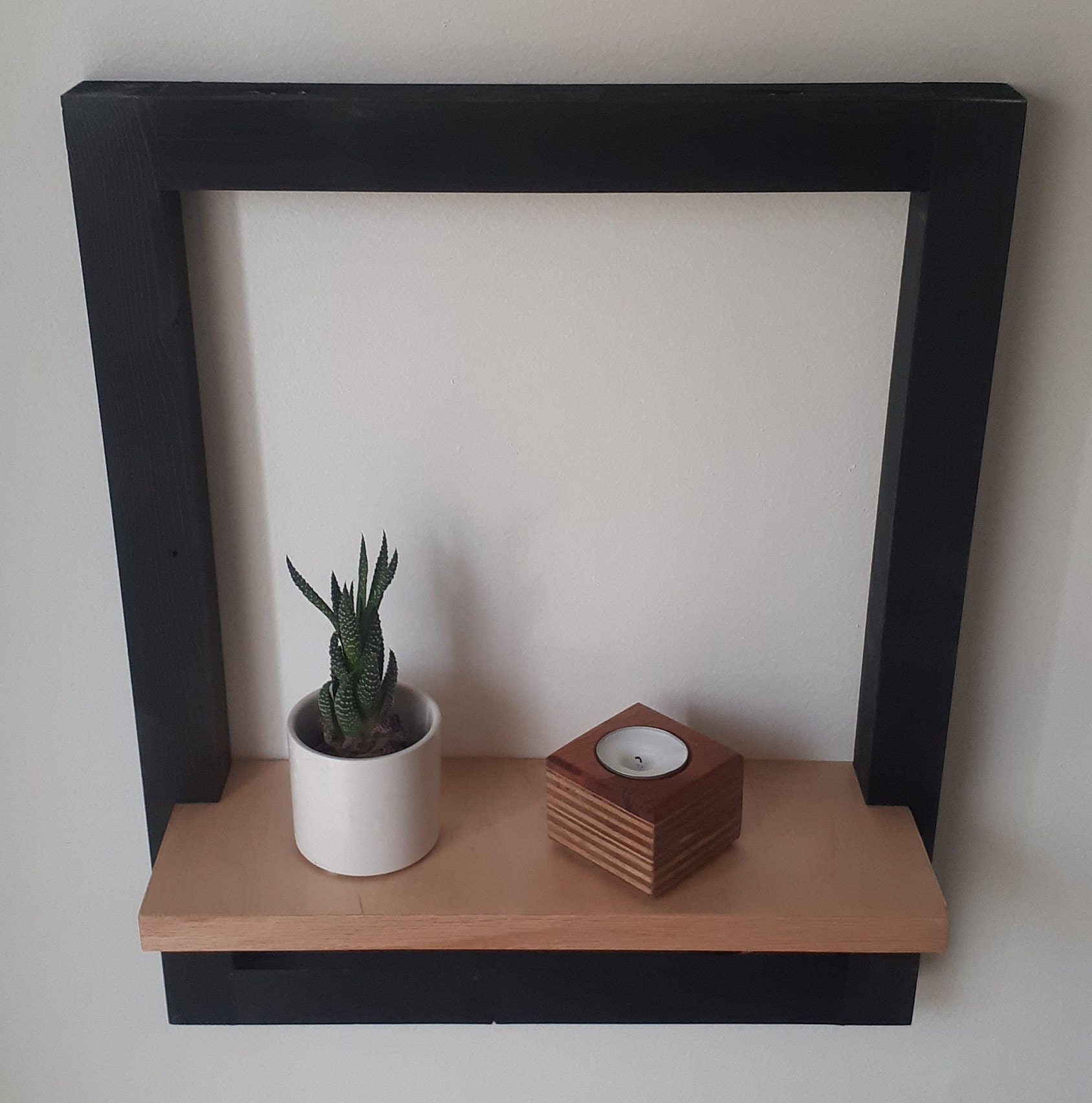 Decorative Frame With Enclosed Shelf Shelf With Frame Hand Etsy