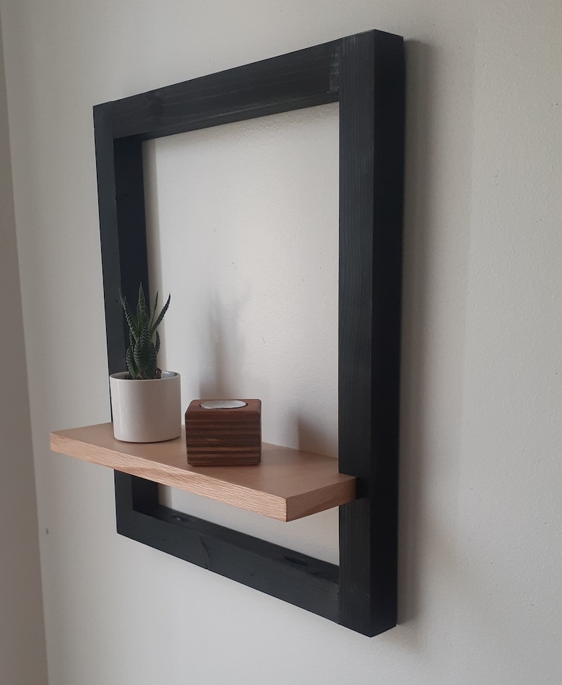 Decorative Frame With Enclosed Shelf, Shelf With Frame, Hand Made