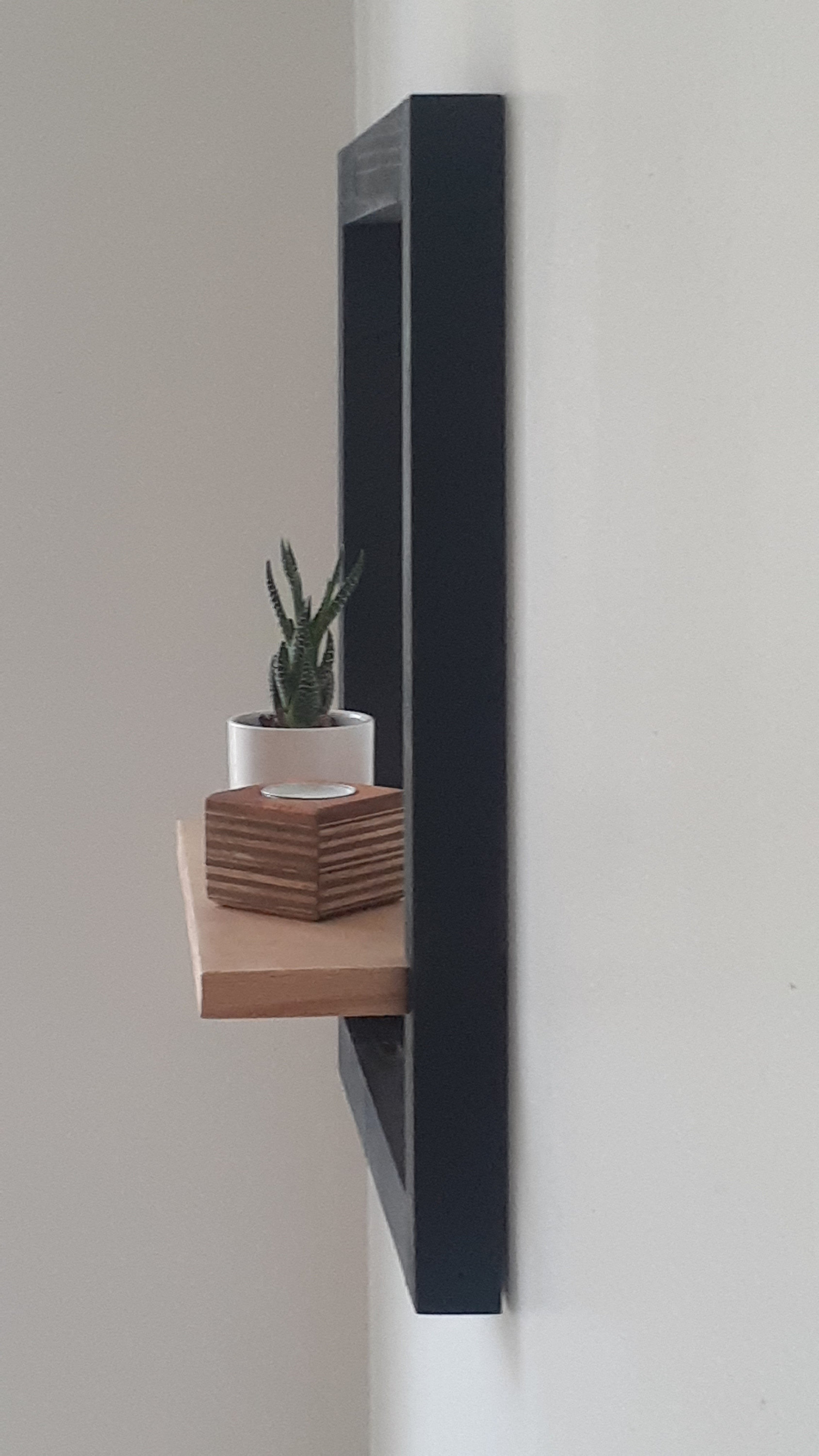 Decorative Frame With Enclosed Shelf Shelf With Frame Hand Etsy