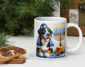 Happy Chanuka Swissy Style | Kubek Chanuka | Kubek żydowski | Prezent na Szabat