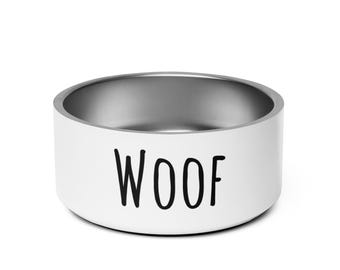 Woof Pet bowl | Dog Food Water Bowl | Pet Food Water Bowl | Stainless Steel Pet Food Dish | Dog Food Dish