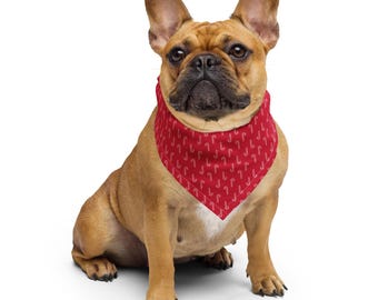 Candy Cane Dog Bandana