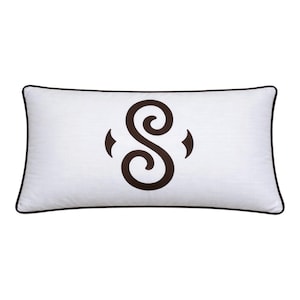 Monogram Applique Pillow Knightsbridge SINGLE LETTER  (Various Colors/Sizes Available)