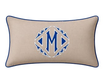 Monogram Applique Pillow GEORGIA Single Letter (Various Colors/Sizes Available)