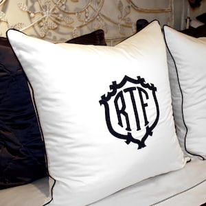 Applique Monogram Pillow Sham (Various Colors Available)