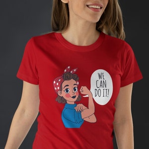 We Can Girls Female Women Positive Jersey Short Sleeve T-Shirt