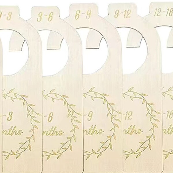 Closet Doodles Baby Boy Closet Dividers - Set Of 6 For 1.25 Inch Closet Rods, Organize By Size & Age