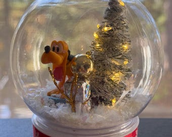 Disney Pluto snow globe with lights