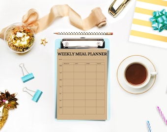 Printable Weekly Meal Planner - Digital Download