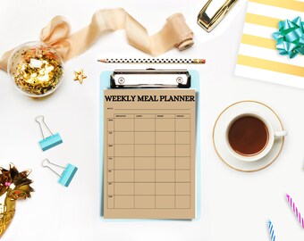 Printable Weekly Meal Planner - Digital Download