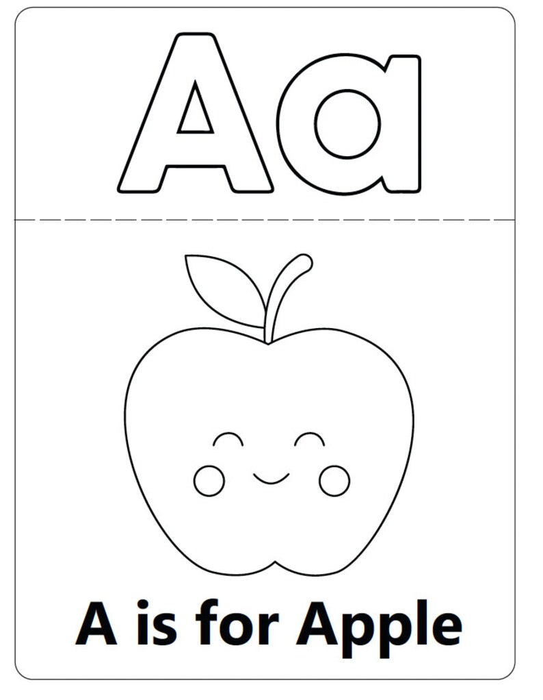 Printable Coloring Alphabet Booklet Digital Download Etsy