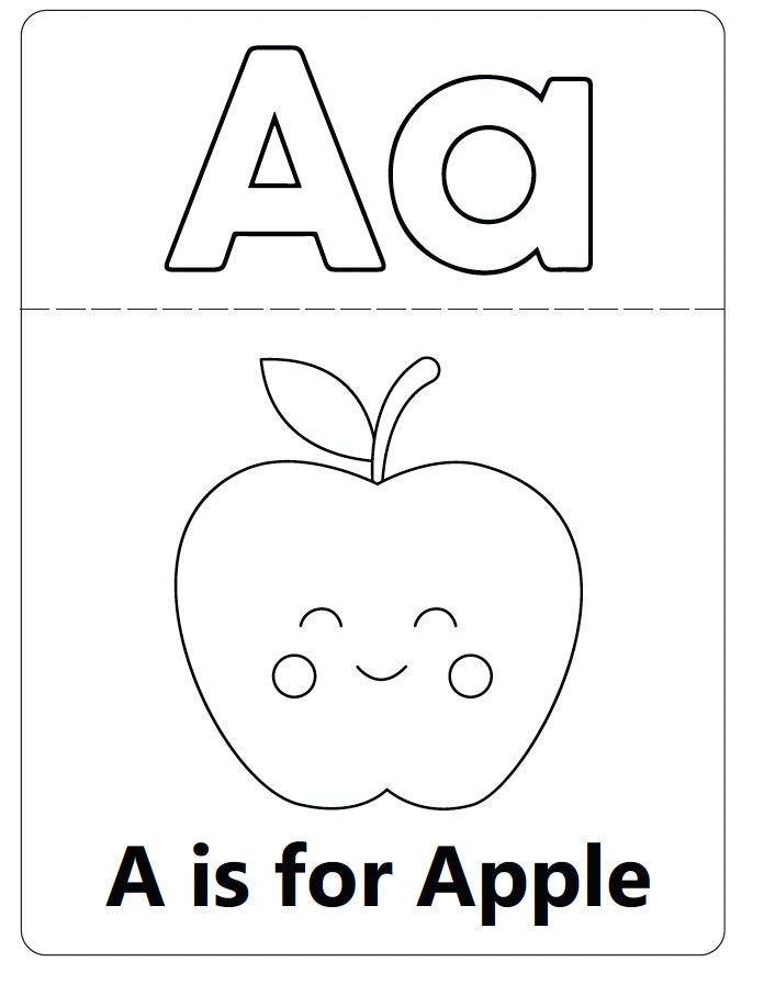 Printable Coloring Alphabet Booklet Digital Download Etsy