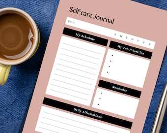 Printable Self-Care Planner - Digital Download-selfcare journal