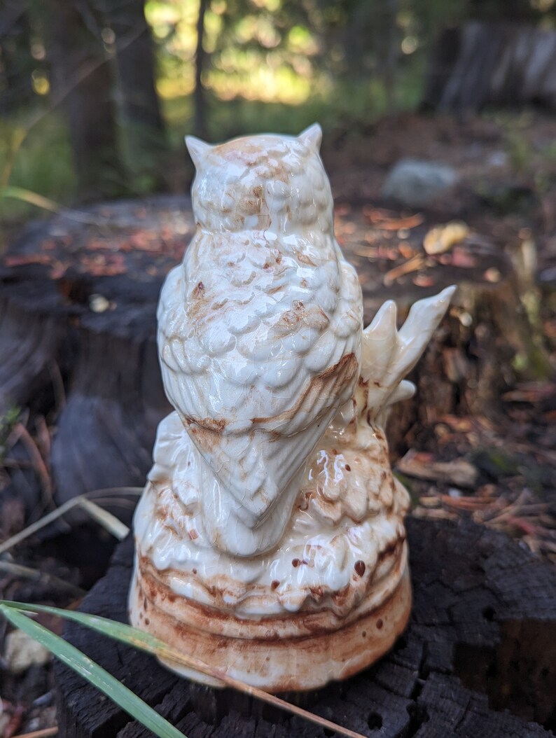 Vintage Sitka Alaska Clay Pottery Owl Figurine Etsy