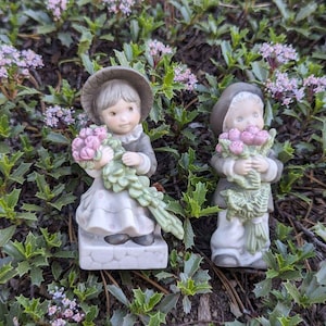 Pair of 2 vintage Enesco Kim Anderson &quot;one of life&#39;s sweetest moments&quot; figurines