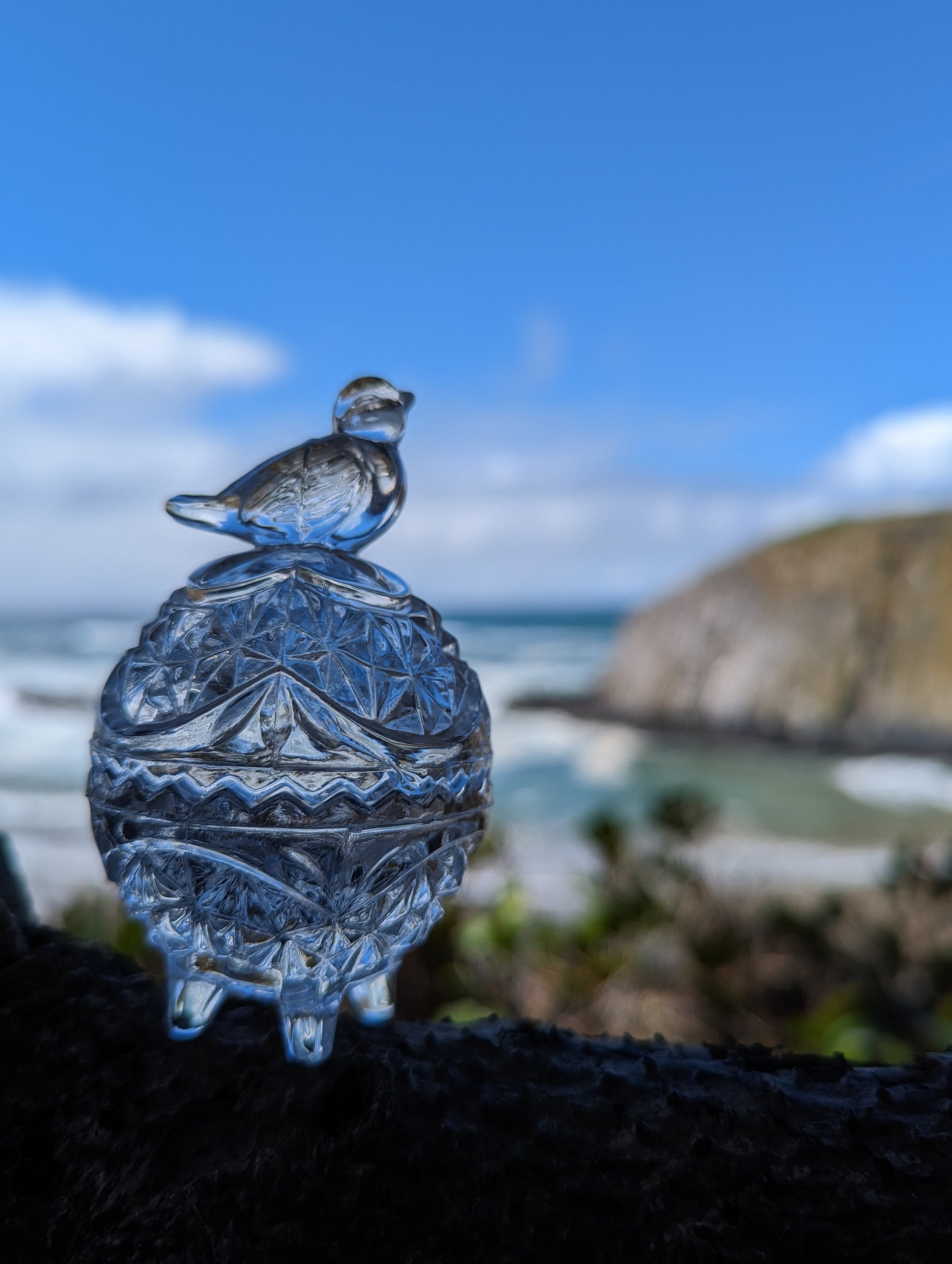 Curated visual reference: Picture Idea: Hofauer Byrdes Lead Crystal Bird Clear Cut Glass Trinket Dish