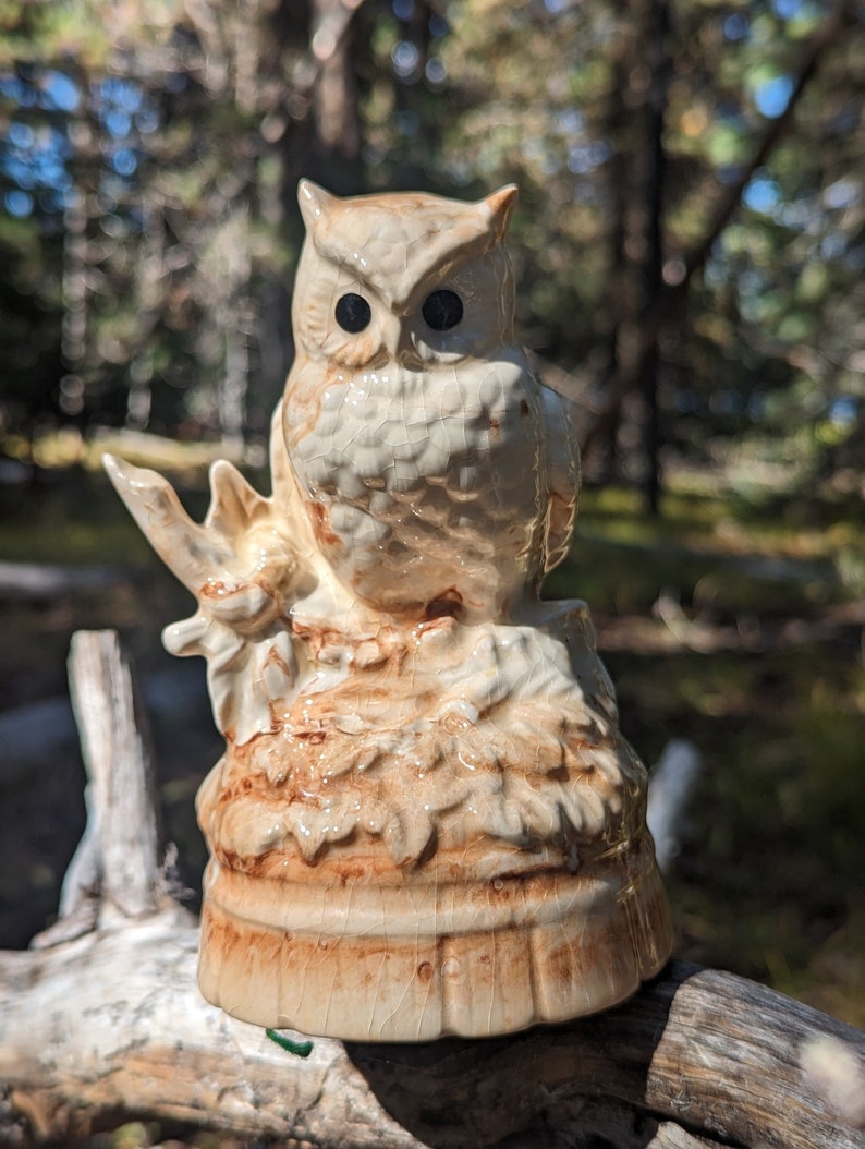 Vintage Sitka Alaska Clay Pottery Owl Figurine Etsy