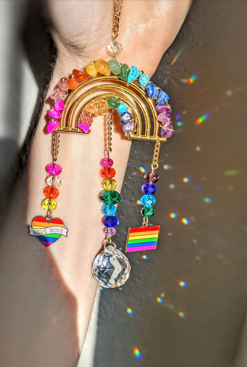 Rainbow Car Decor Pride Rainbow Suncatcher Love Wins Rainbow Etsy Rainbow Car Decor Pride Rainbow Suncatcher Love Wins Rainbow Etsy